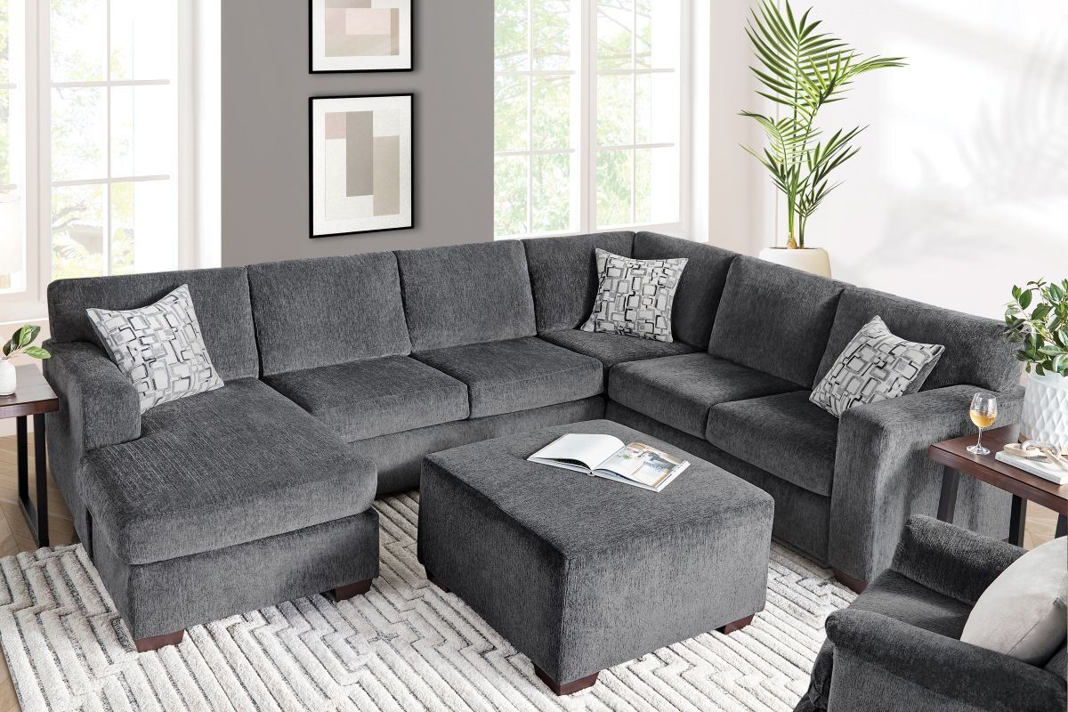 Presley Stone 2-Piece Sectional with Left Arm Facing Chaise 5