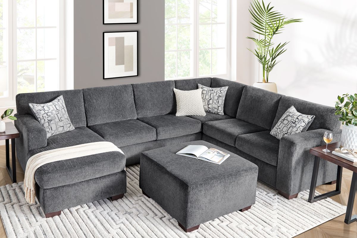 Presley Stone 2-Piece Sectional with Left Arm Facing Chaise 6