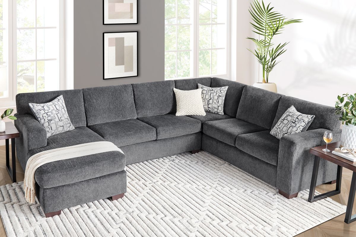 Presley Stone 2-Piece Sectional with Left Arm Facing Chaise 4