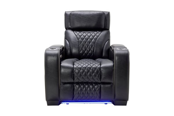Zodiac Black Dual Power Recliner 