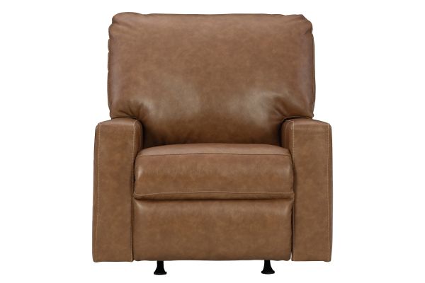 Baker Caramel Leather Recliner