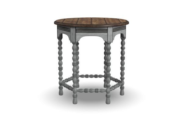 Plymouth Gray Round End Table
