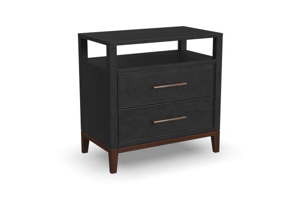 Waterfall Black Nightstand