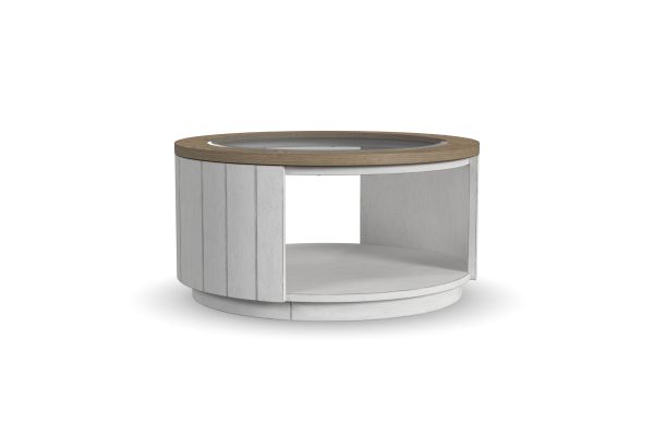 Melody White Round Coffee Table with Casters