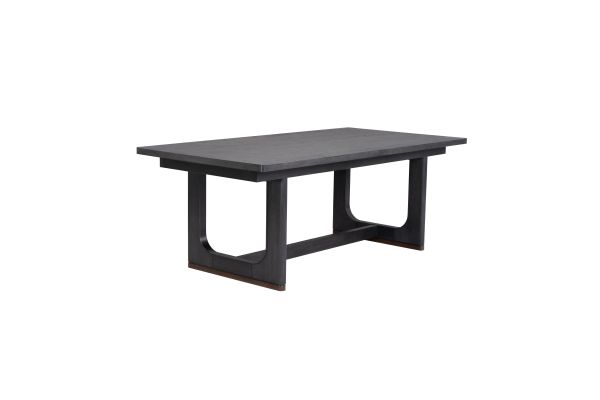 Waterfall Black Rectangular Dining Table
