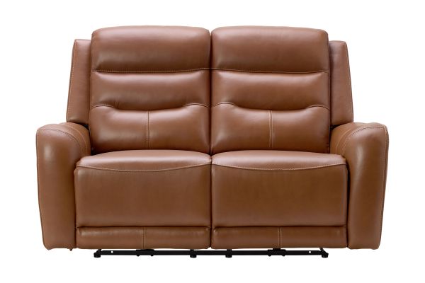 Bryant Brown Leather Dual Power Reclining Loveseat