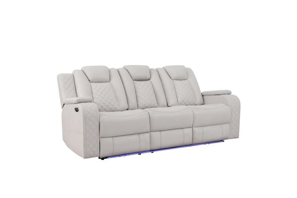 Radiant Power Reclining Sofa - Gray