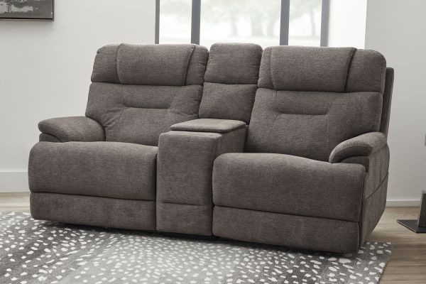 Zofa Umber Triple Power Reclining Sleep Console Loveseat by Flexsteel