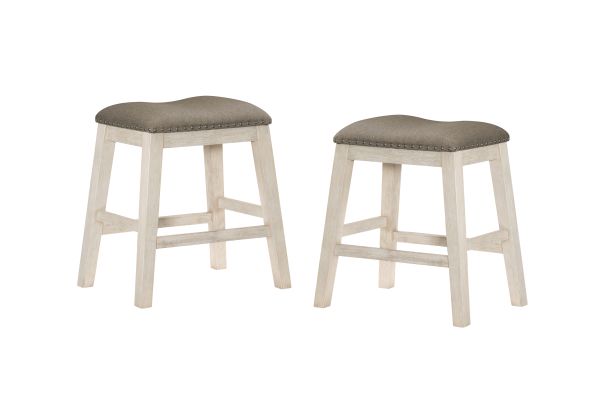Timbre White Counter Height Stool (Set of Two)