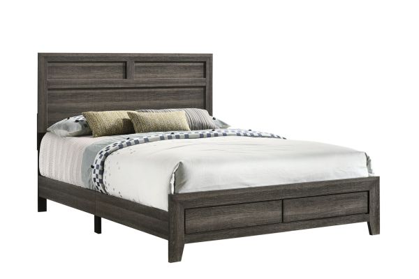 Issac Queen Panel Bed in a Box with USB Port