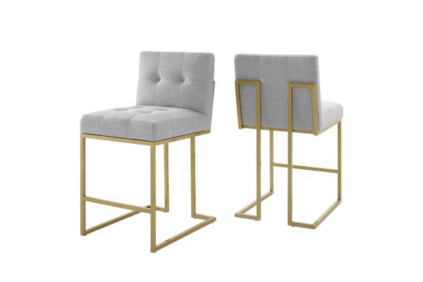 Privy Upholstered Fabric Counter Stool Set of 2