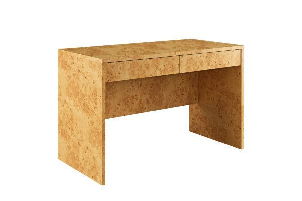 Hudson 2-Drawer Burl Wood Desk