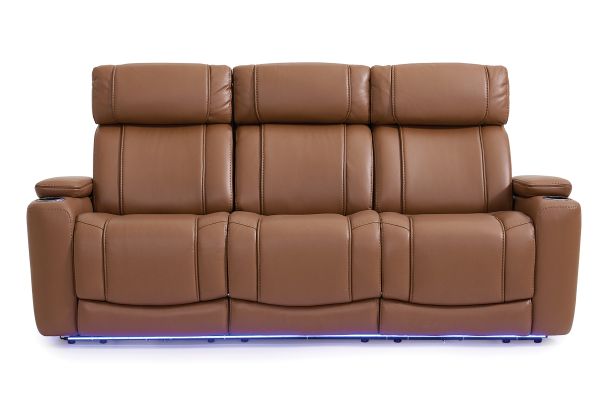 Volt Saddle Dual Power Reclining Sofa with Bluetooth Speaker