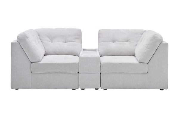 Rio Grey Media Storage Console Loveseat 