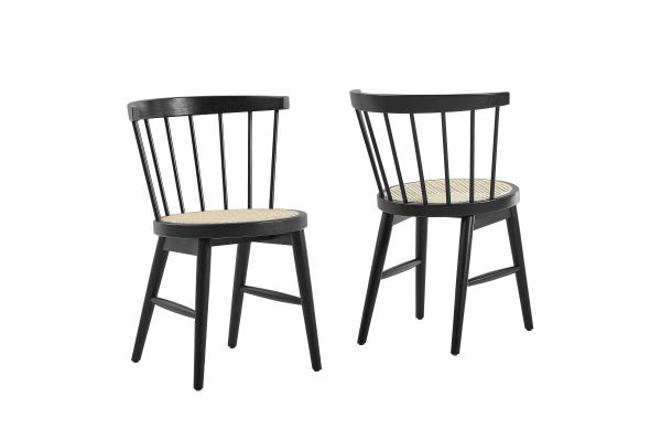 Lykke Curved Spindle Back Dining Chairs Set of 2 by Modway