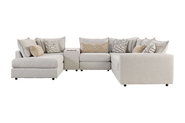 Dream 7-Piece Console Sectional with Left Arm Facing Bump Chaise