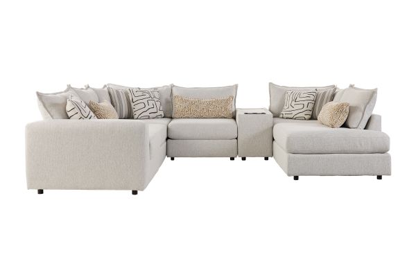 Dream 7-Piece Console Sectional with Right Arm Facing Bump Chaise