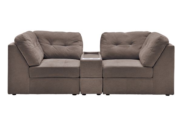 Rio Chocolate Media Storage Console Loveseat