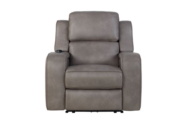 Pulse Brown Dual Power Recliner with Air Massage