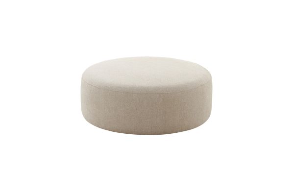 Broohah Beige Upholstered Ottoman