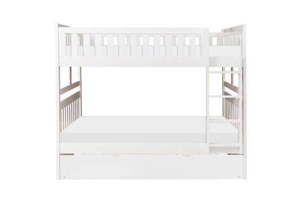 Galen White Full/Full Bunk Bed with Twin Trundle and Chest