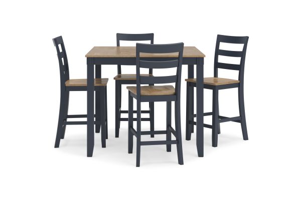 Gesthaven Blue Counter Height 5-Piece Dining Set