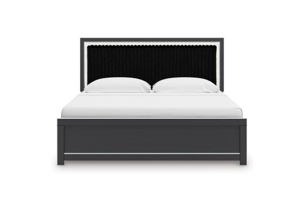 Zuraleus King Upholstered Platform Bed - Black