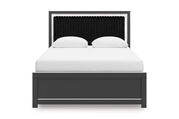 Zuraleus Queen Upholstered Panel Bed - Black