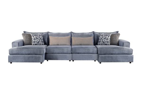 DreamTwo Steel 4-Piece Dual Chaise Sectional 
