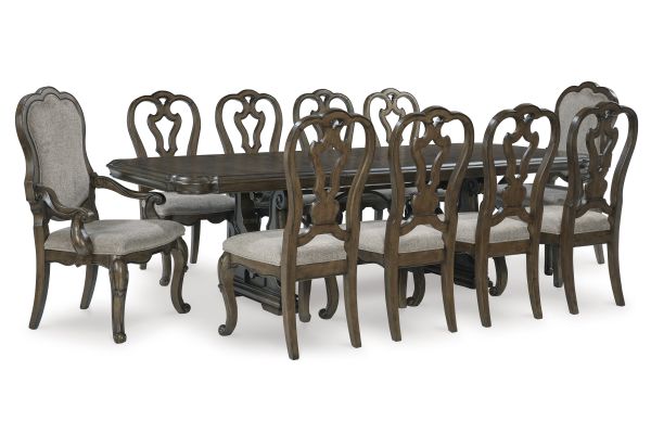 Maylee 11-Piece Dining Set with Two Arm Chairs