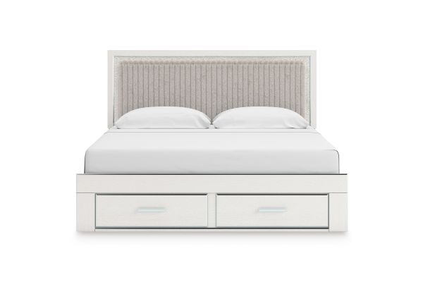 Zuraleus King Upholstered Panel Storage Bed