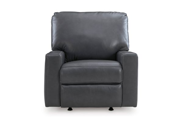 Baker Blue Leather Recliner