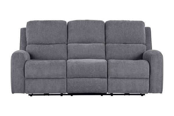 Davis Grey Dual Power Reclining Sofa