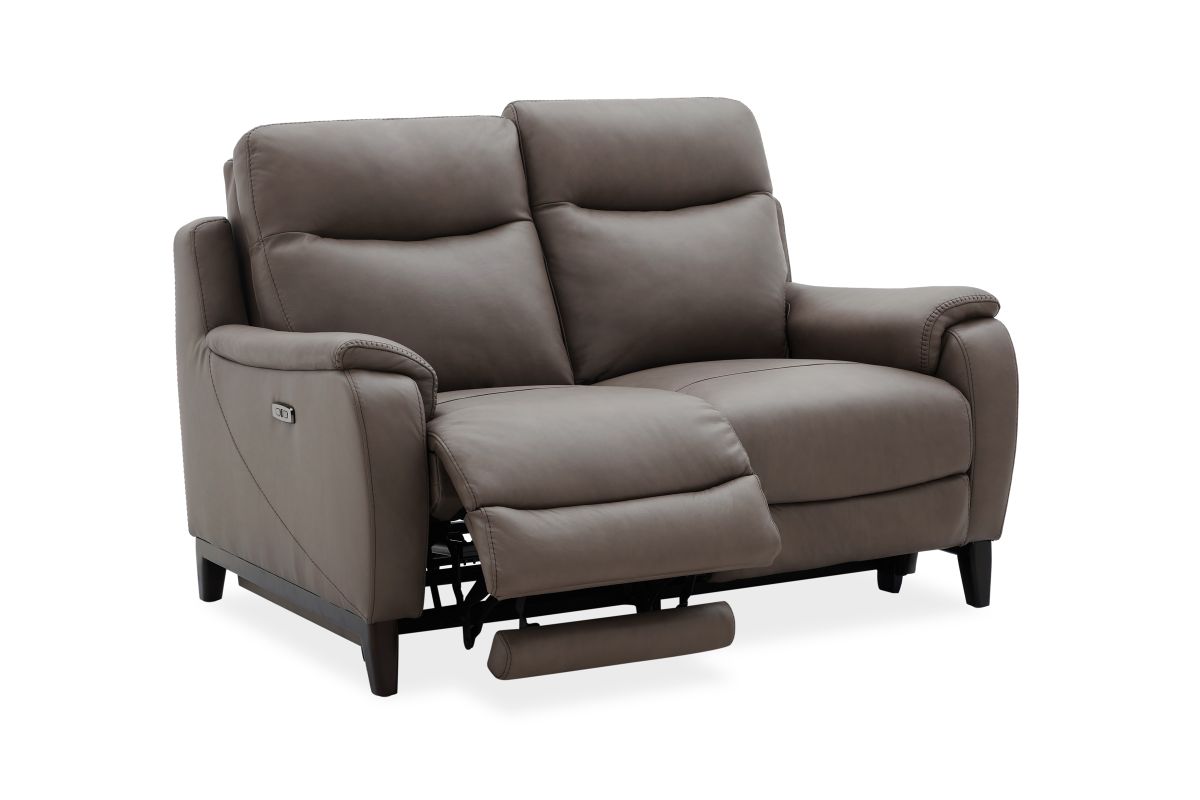 Marco Sable Dual Power Leather Reclining Loveseat 3