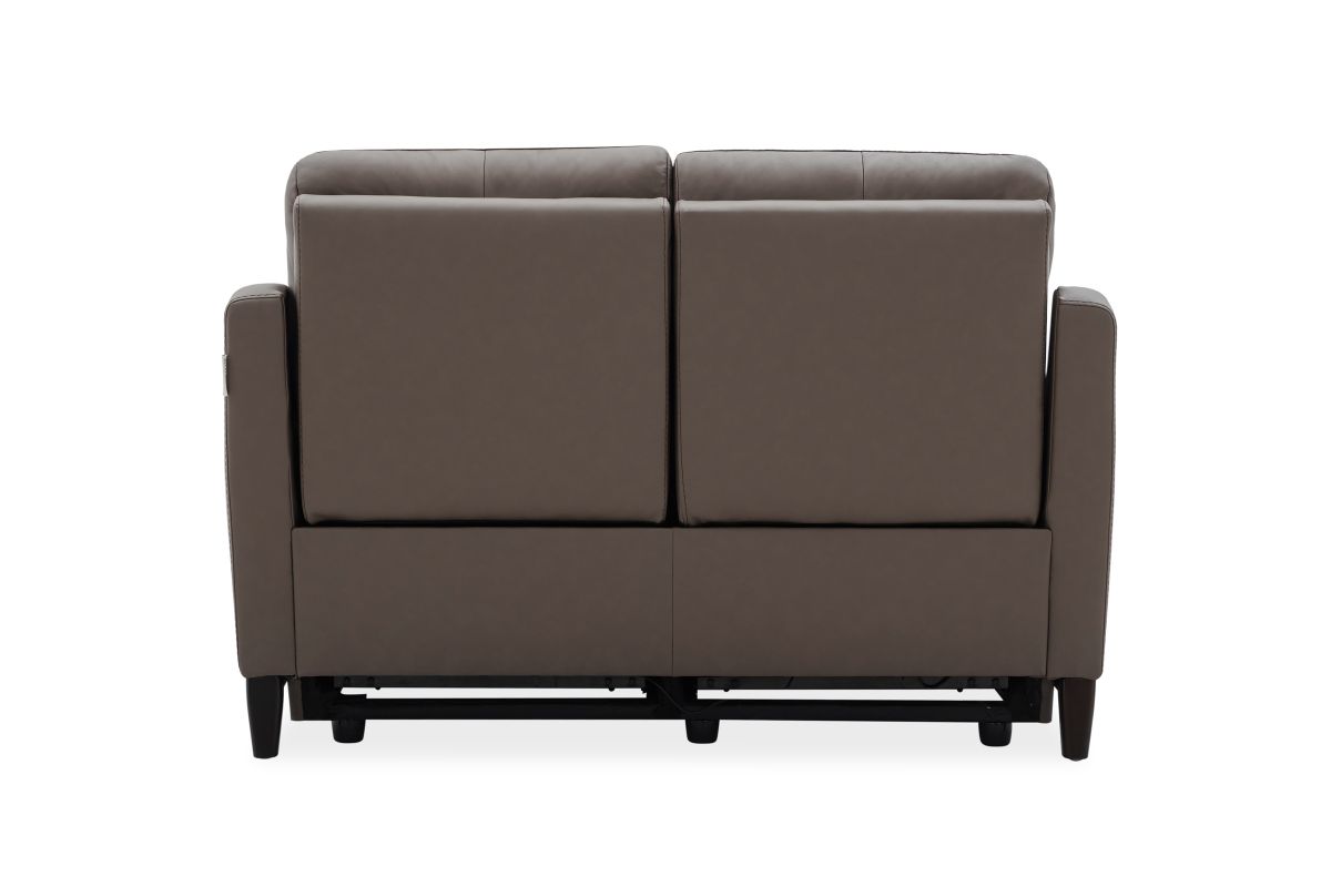 Marco Sable Dual Power Leather Reclining Loveseat 5
