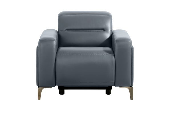 Amalfi Blue Dual Power Recliner