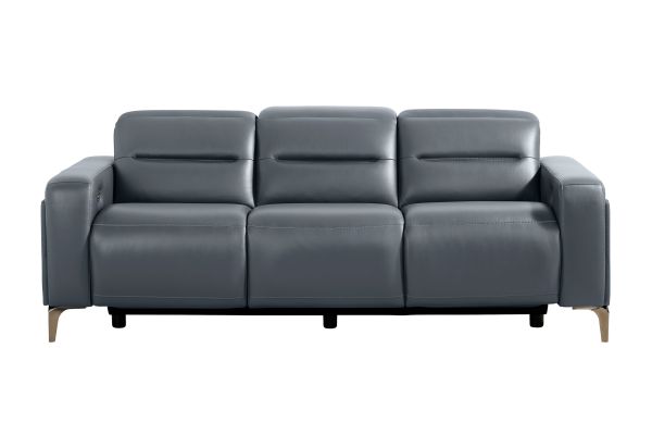 Amalfi Blue Dual Power Reclining Sofa