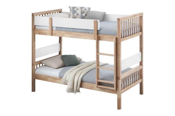 Dakota Customizable Wood Twin Over Twin Bunk Bed Natural
