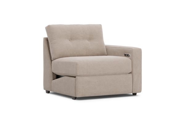 ModularOne Stone Right Arm Facing Power Recliner