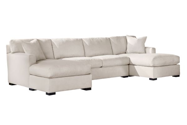 Harmonie Beige 3-Piece Sectional with Dual Chaises