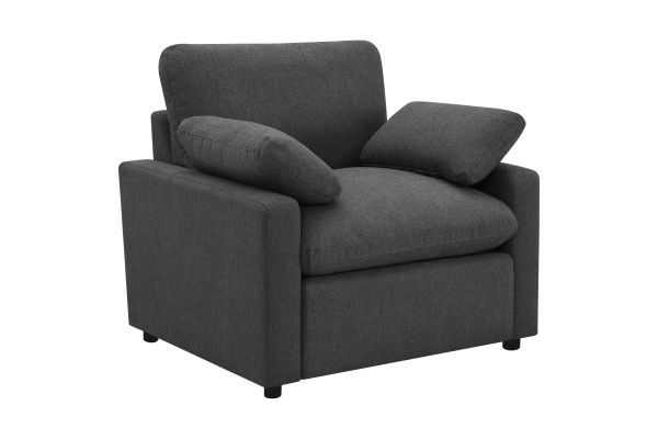 Collins Upholstered Power Recliner Chair - Charcoal Grey