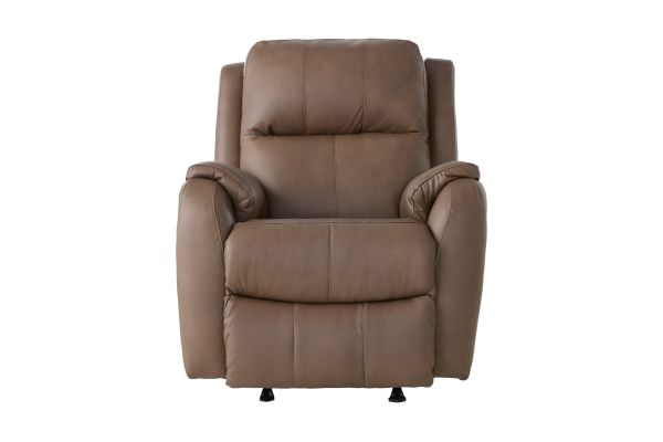 Cass Leather Dual Power Rocking Recliner