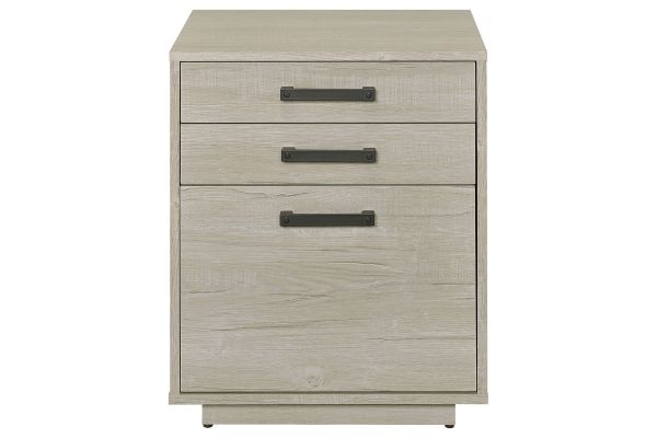 Loomis 3-drawer Home Office File Cabinet - Whitewashed Grey