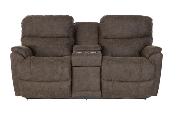 Trouper Reclining Console Loveseat