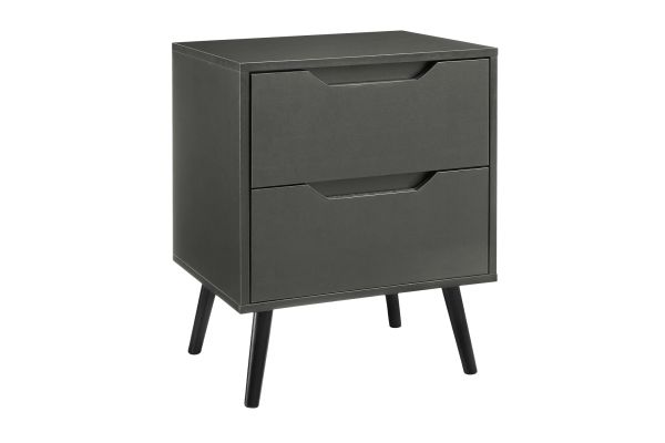Monarch Specialties I 3690 - Grey End Table With 2 Drawers