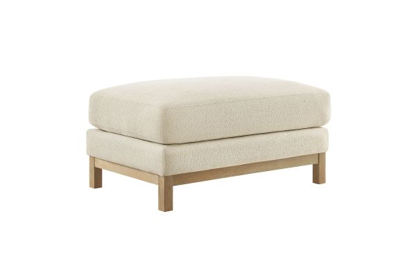 Roscoe Ivory Ottoman by Modway