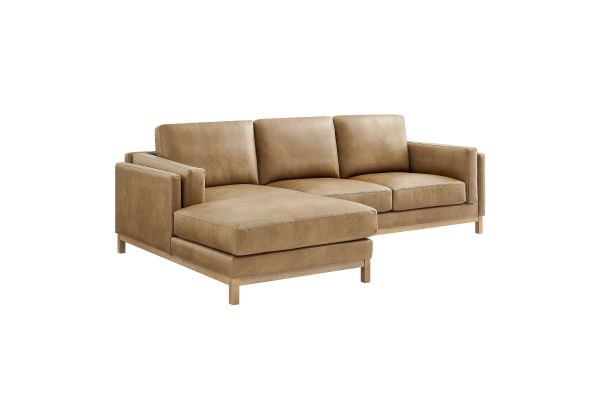 Roscoe Left-Facing Toast Sectional Sofa with Chaise by Modway