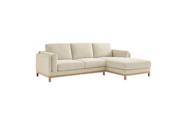 Roscoe Right-Facing Ivory Sectional Sofa with Chaise by Modway