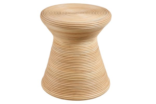 Tavi Hourglass Natural Rattan Round Side Table by Modway