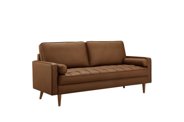 Valour Tufted Vegan Leather Sofa by Modway